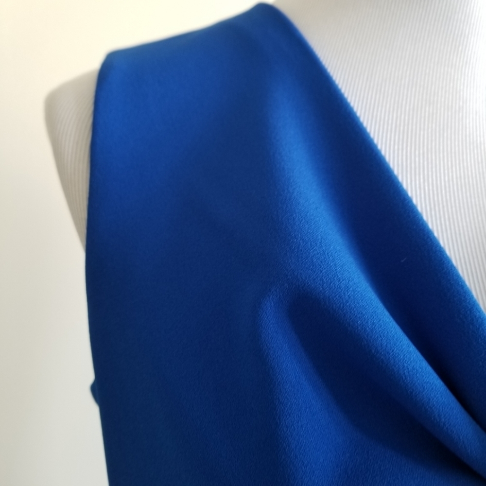 🆕️⬇️Calvin Klein Capri Blue V-neck Tie Sheath Dress - Picture 4 of 13